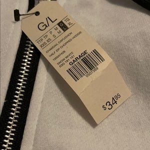 Half zip crop hoodie